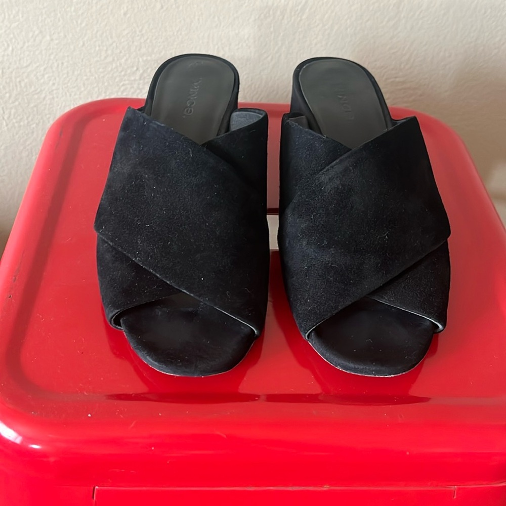 Vince Black Suede Sandal | 7.5 US women